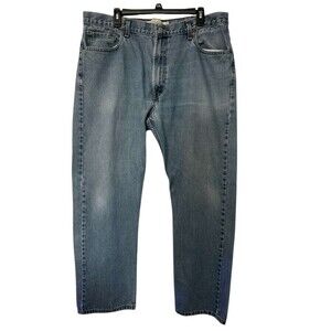 Levis Mens 505 Regular Fit Jeans Size 40 x 32 Medium Wash Straight Leg